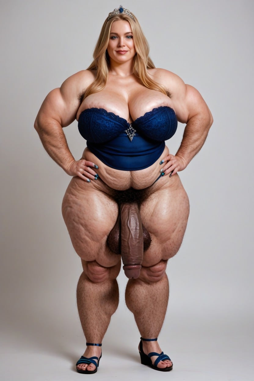 Saggy Testicles, Cellulite Legs, Massive Hairy ニューハーフAIポルノ