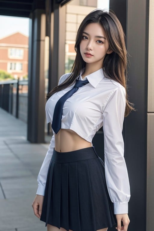 腰部镜头, School Girlschool Uniform, 运动型AI黄片