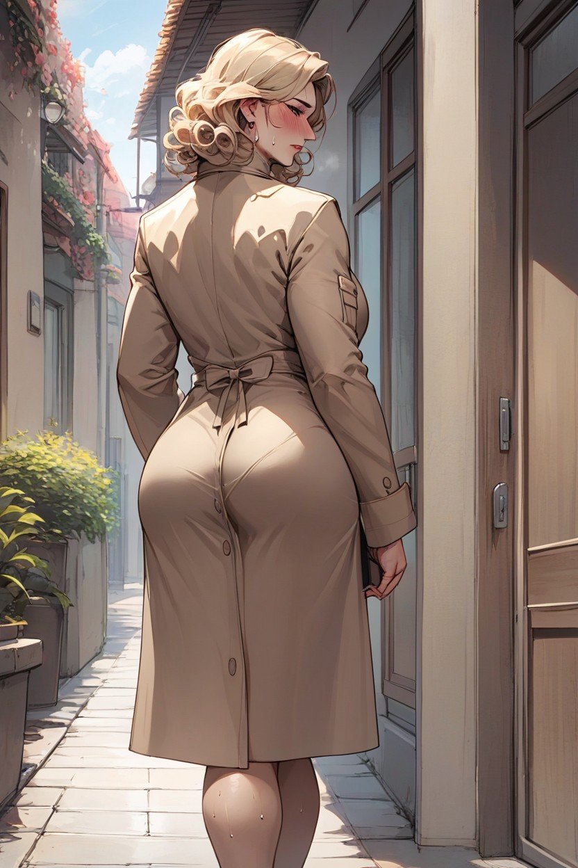 Lingerie, She Open Her Trench Coat, HouseholdAI黄片