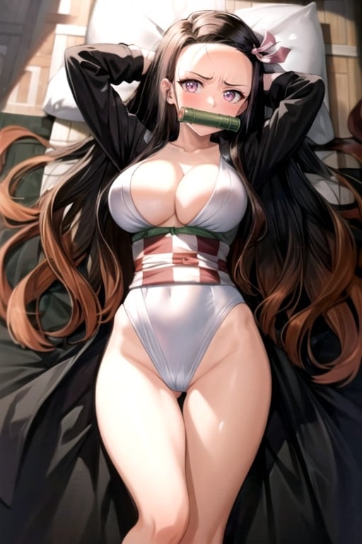 Nezuko (demon Slayer), Angry, Small Breast AI Porn