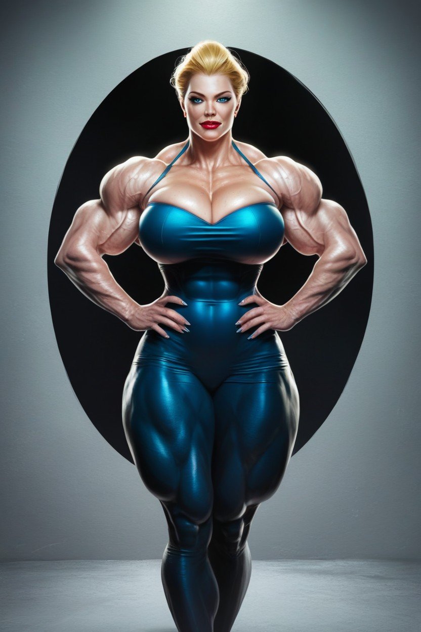 Scandanavian Female Bodybuilder, 金髮, 站立AI黃片