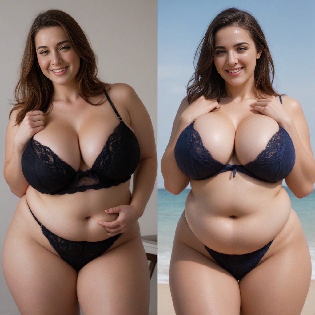 Francesa, Breast Growth, Before And After Pornografia de IA