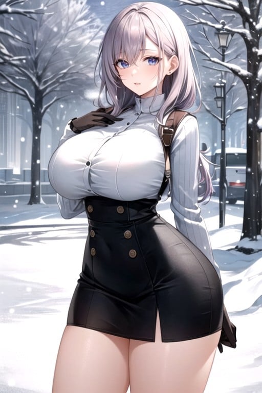 Large Ass, Rounded Breast, Snow AI Porn