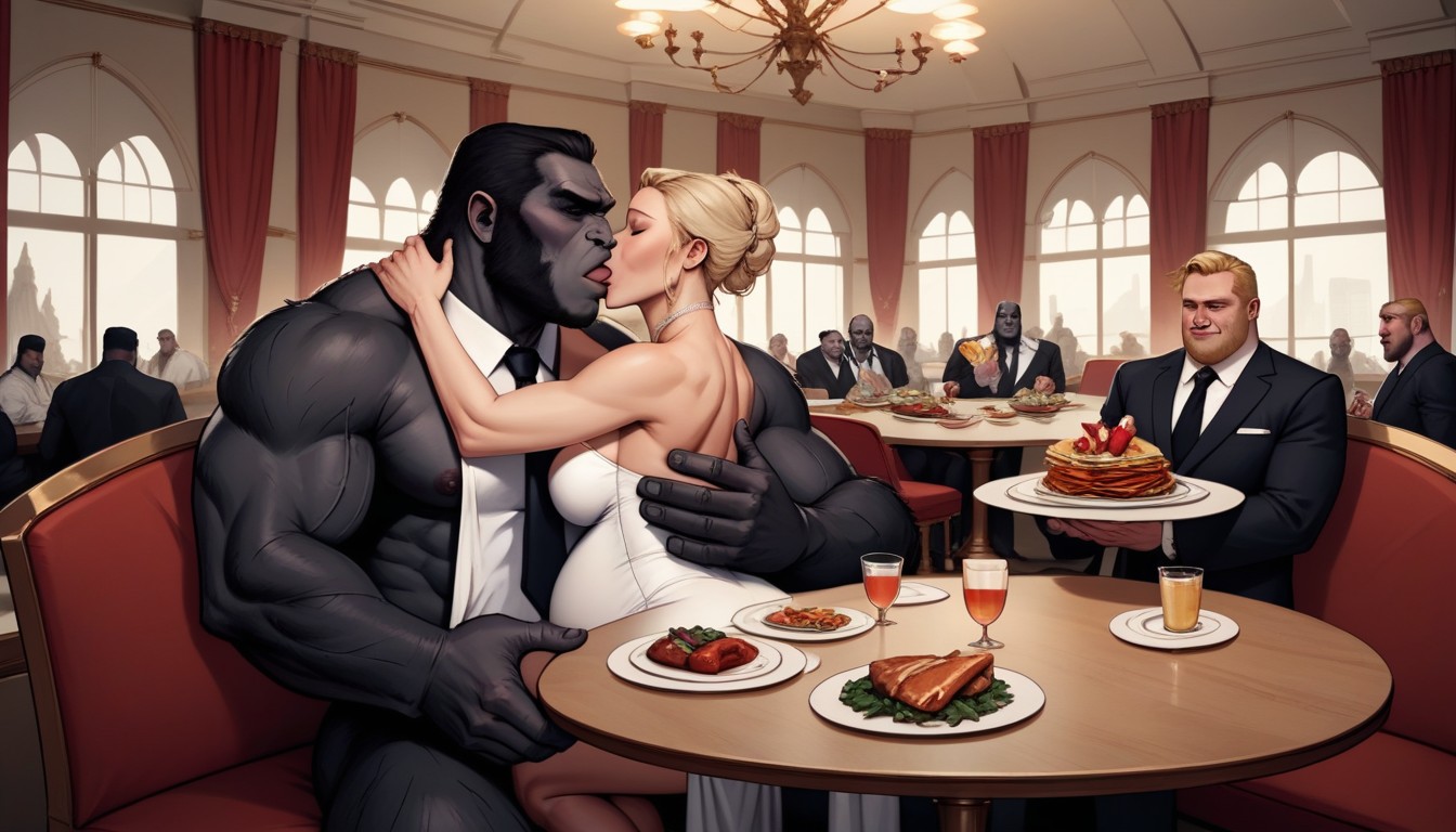 Gorilla Brown Hair, Restaurant, Breasts AI Gay Porn