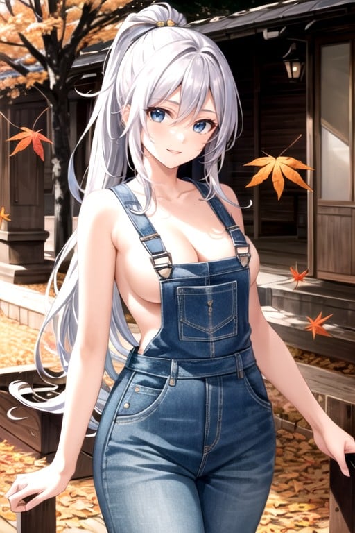 Woman, Silver Hair, Blue EyesAI黄片