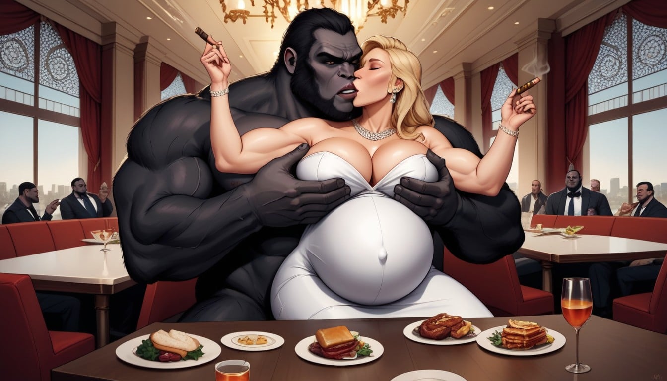 Gorilla Is Much Bigger Than, Pregnant, Gorilla Gold Watch AI Gay Porn