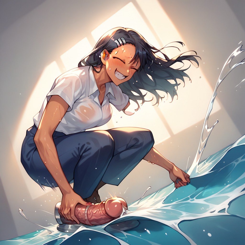 View From Bottom, Wet Splashes, Nagatoro Hentai IA pornografia