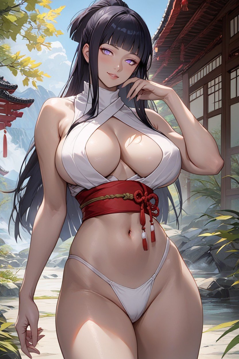 Sexy Pose, Cleavage, Navel ExposedAIポルノ