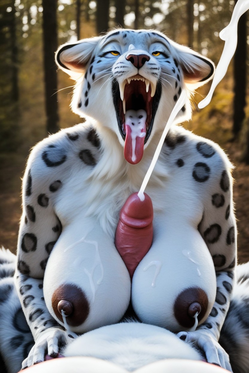 Fluffy Multiple Big Breasts, Arms Crossed, Photorealism Furry AI Porn