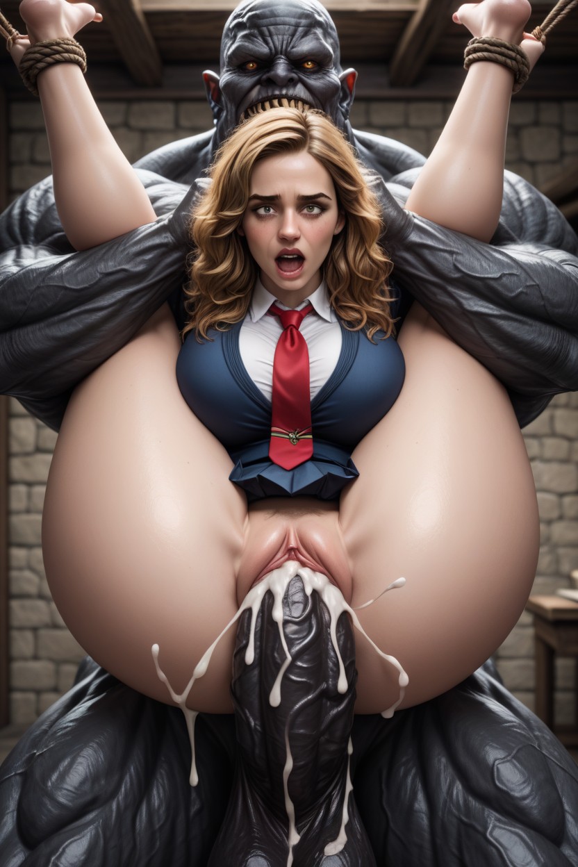 Massive Penis All In Vagina, Hermione In School Uniform, Extreme Hyper Cock Pornografia de IA