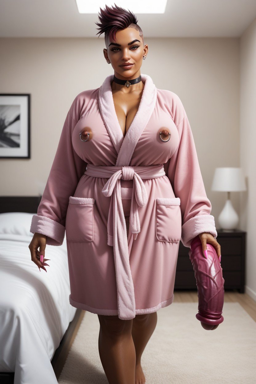 Full Body, Bathrobe, Large Breast AI Porn