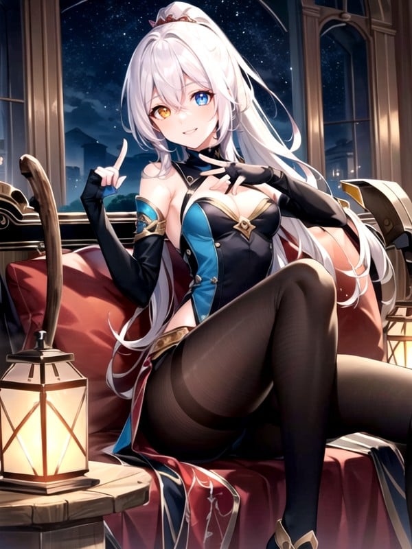 Pantyhose, Night, Fingerless GlovesPorno AI Hentai