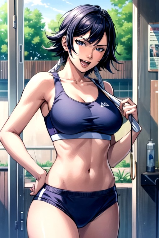 Sport Bra, Comic, Cute AI Porn