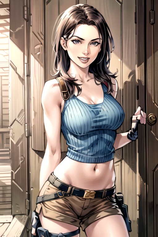 Umbigo Exposto, Lara Croft (tomb Raider), Bonitinho Hentai IA pornografia