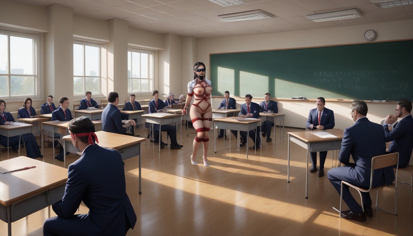 Classroom, And Professor Explaining The Subject In Ongoing School Of Kinks Class, Classroom AI Porn