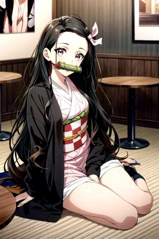 Nezuko (demon Slayer), Desnuda, SentadaPorno AI