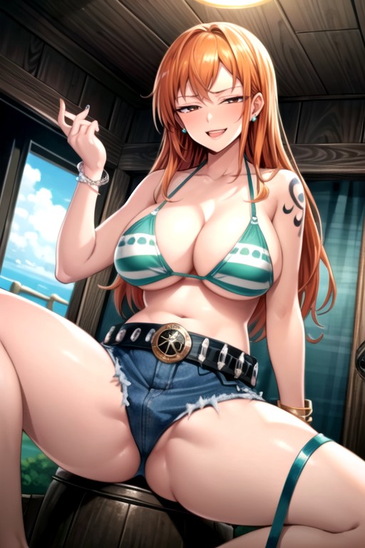 Nami (one Piece), Horny, Looking At Viewer AI Porn