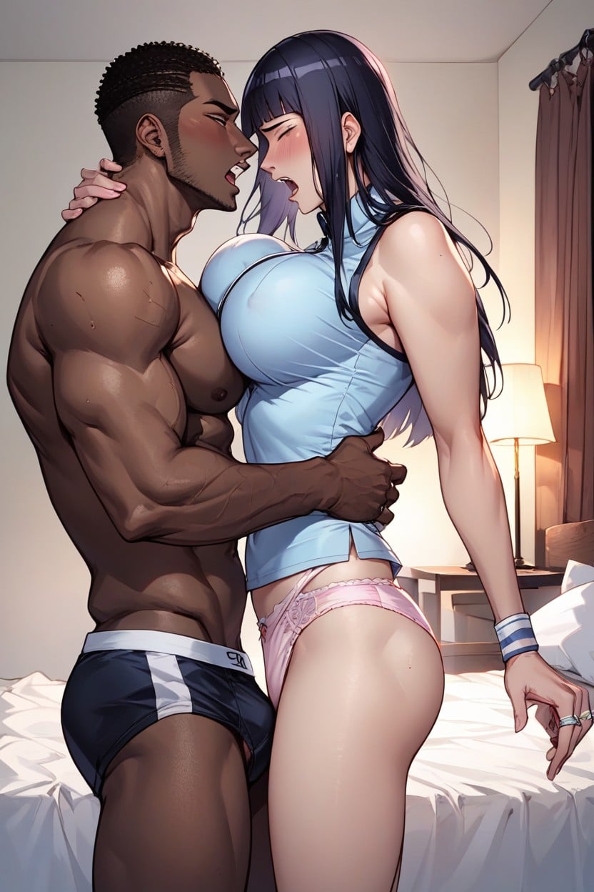 Side View, Bouncing, Hyuuga Hinata From Naruto Hentai AI Porn