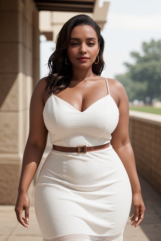 Curvy, White Dress, HipsAI黃片