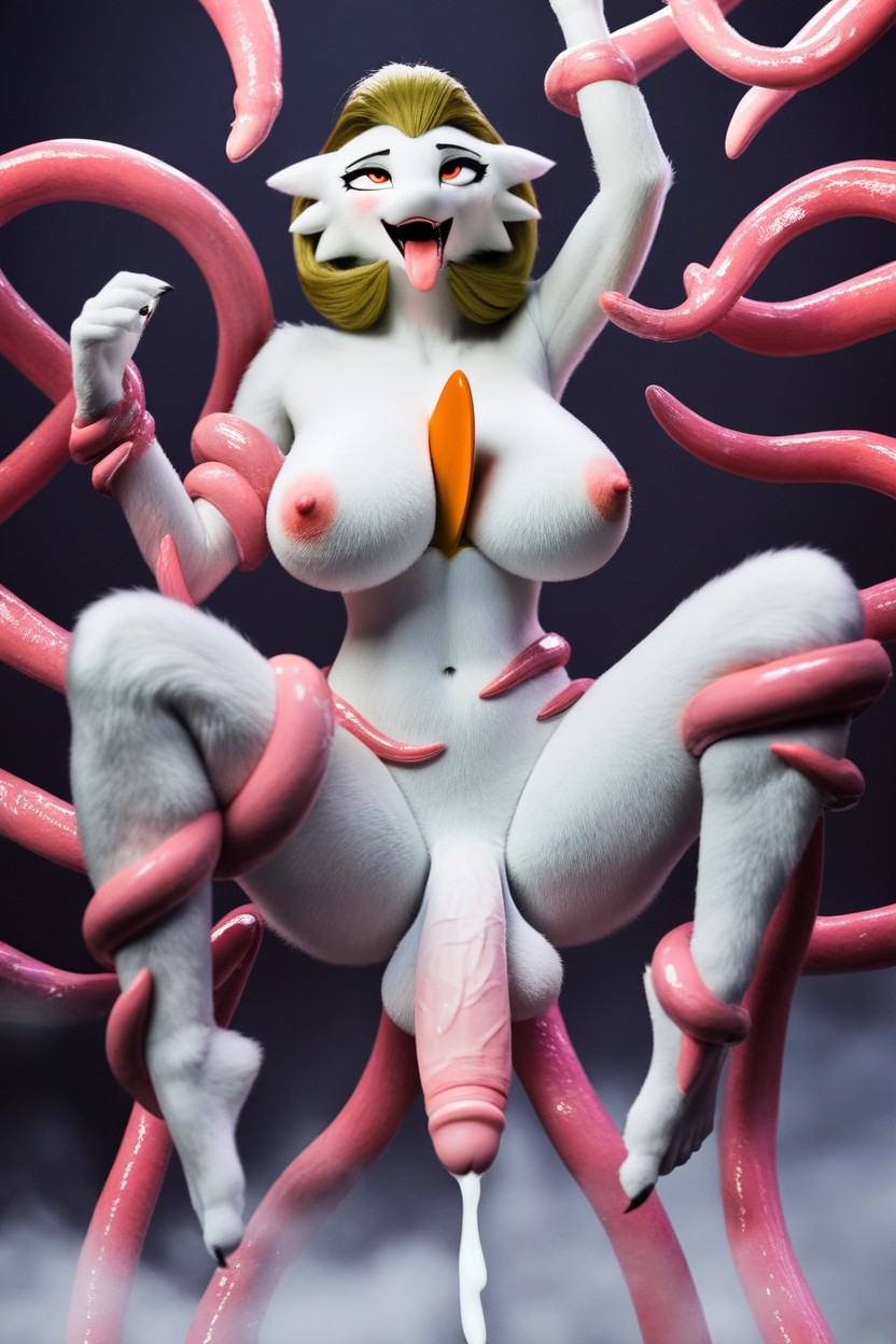 Futanari, Full Body Shot, Naked Furry AI Porn