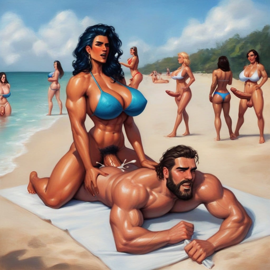 Spitroast, Futa Dominant, Deepthroating Porno shemale IA