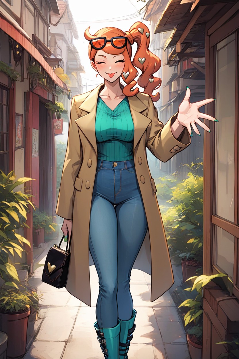 Rounded Breast, Shirt, Bag Hentai AI Porn