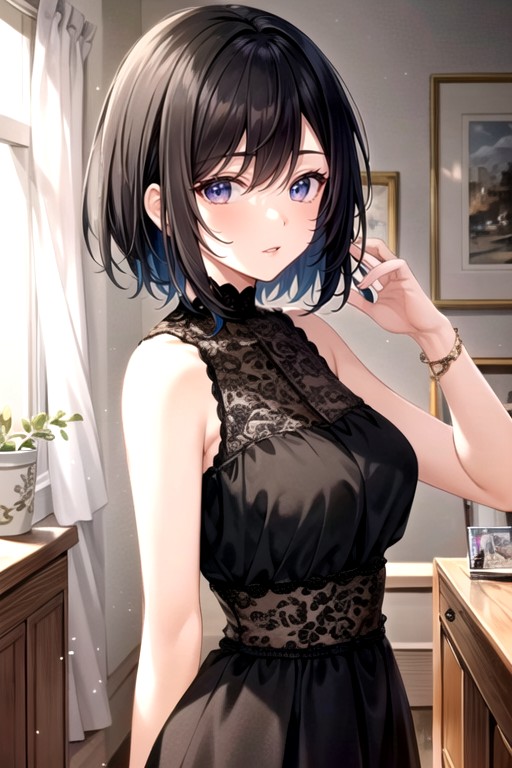 Front View, Bust Shot, Very Short Hair AI Porn