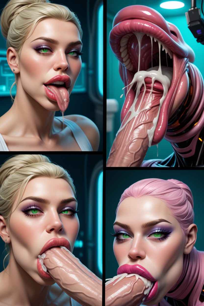 Long Lips, Hyper Lipstick, Multi View AI Porn