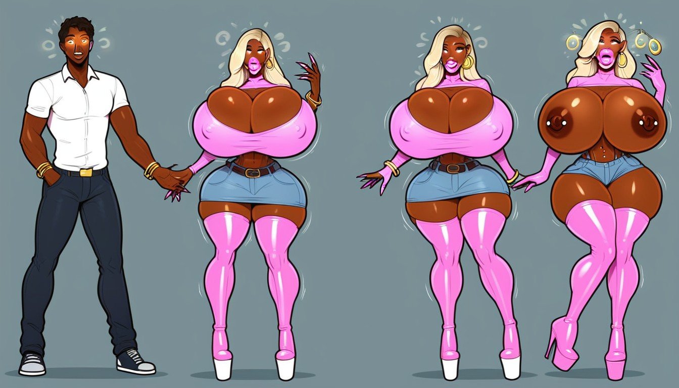 Bimbo Transformation Sequence, Going From Regular Step Step Step Step Step Mom With Breasts Transforming Into Bimbo With Massive Breasts, Transformation BreastsAIポルノ