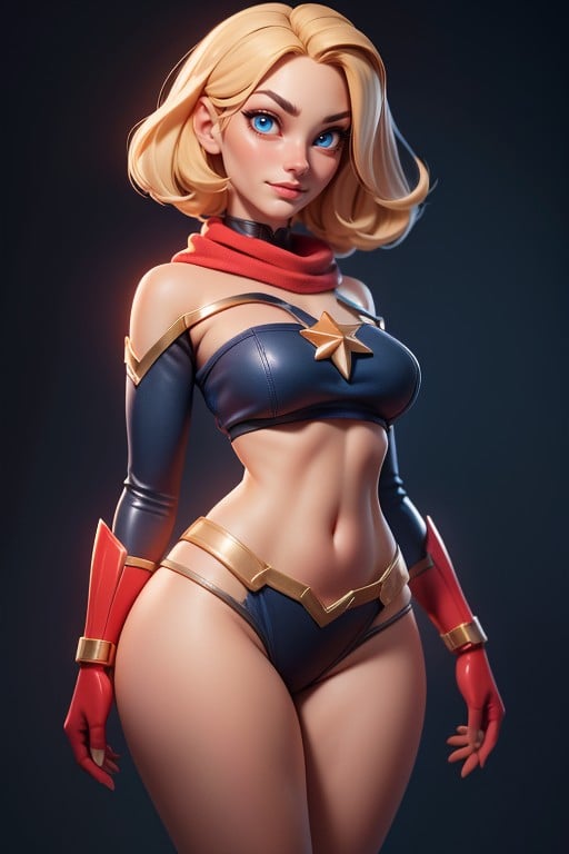 Captain Marvel, Blonde Hair, Blonde HairAI黃片