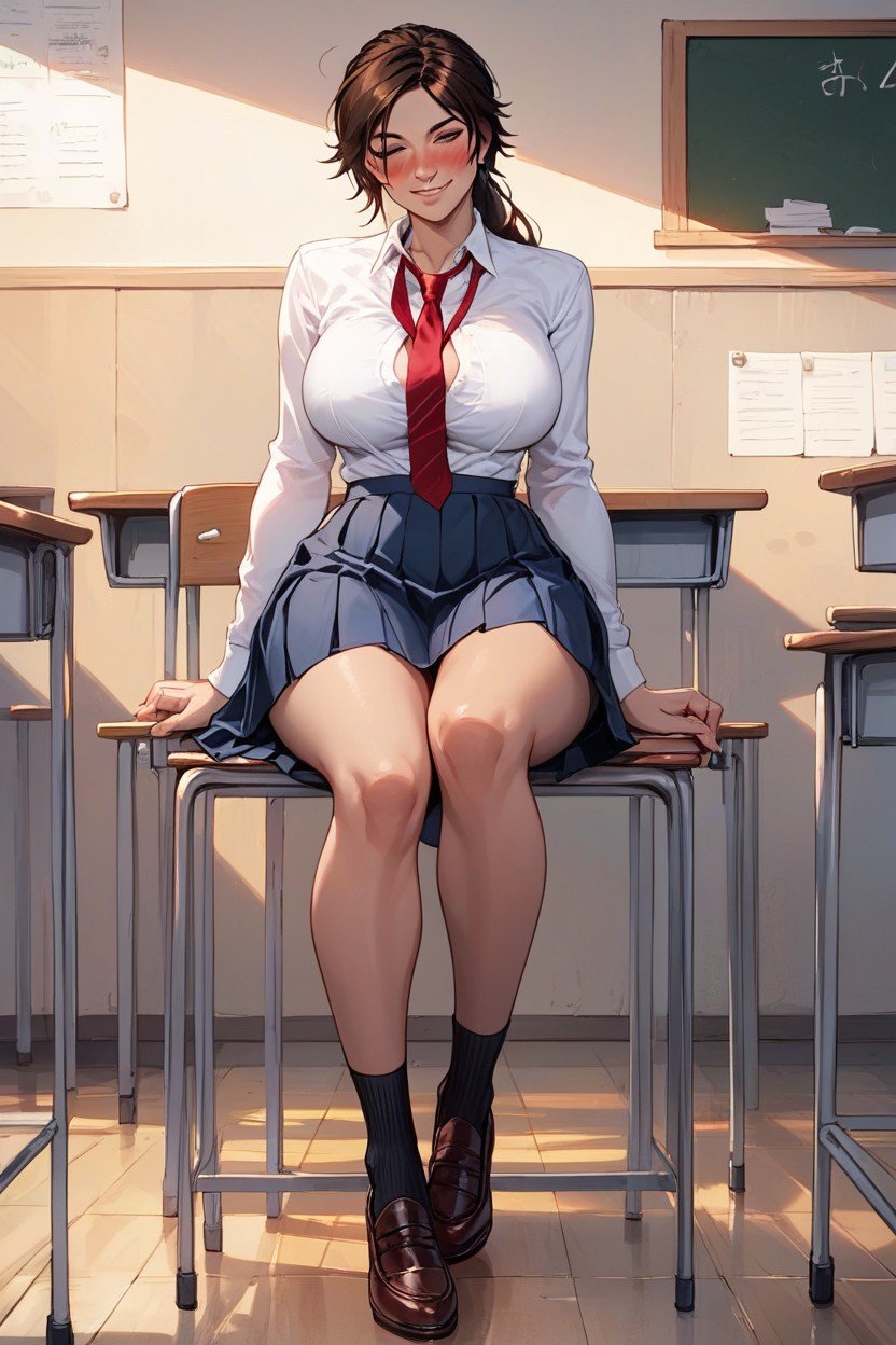 In School Classroom, Caliente, WaistPorno AI