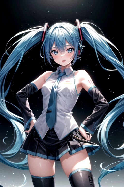 Mains Sur Les Hanches, Añadir Detalle, Hatsune MikuPorno AI