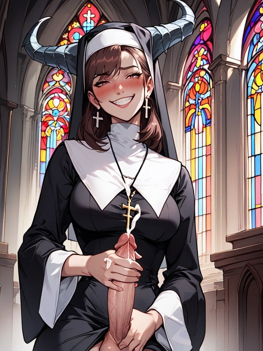 Church, Waist Shot, Devil Furry AI Porn