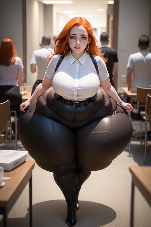 Pantalon De Bureau, Full Body, Immobile BlobPorno IA