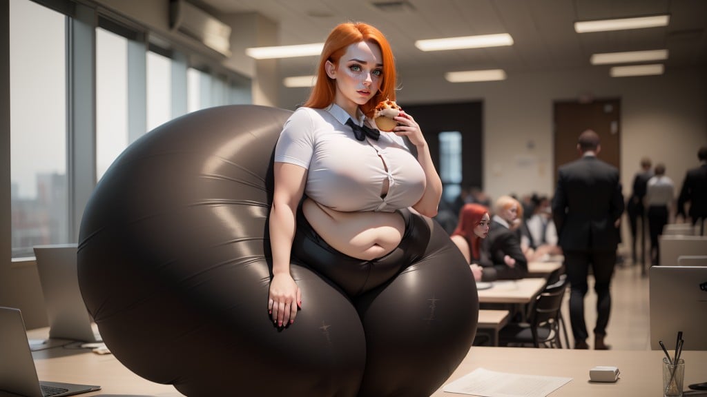 Eating Donuts In Office, Massive Hips, Super Fat CalvesAI黃片