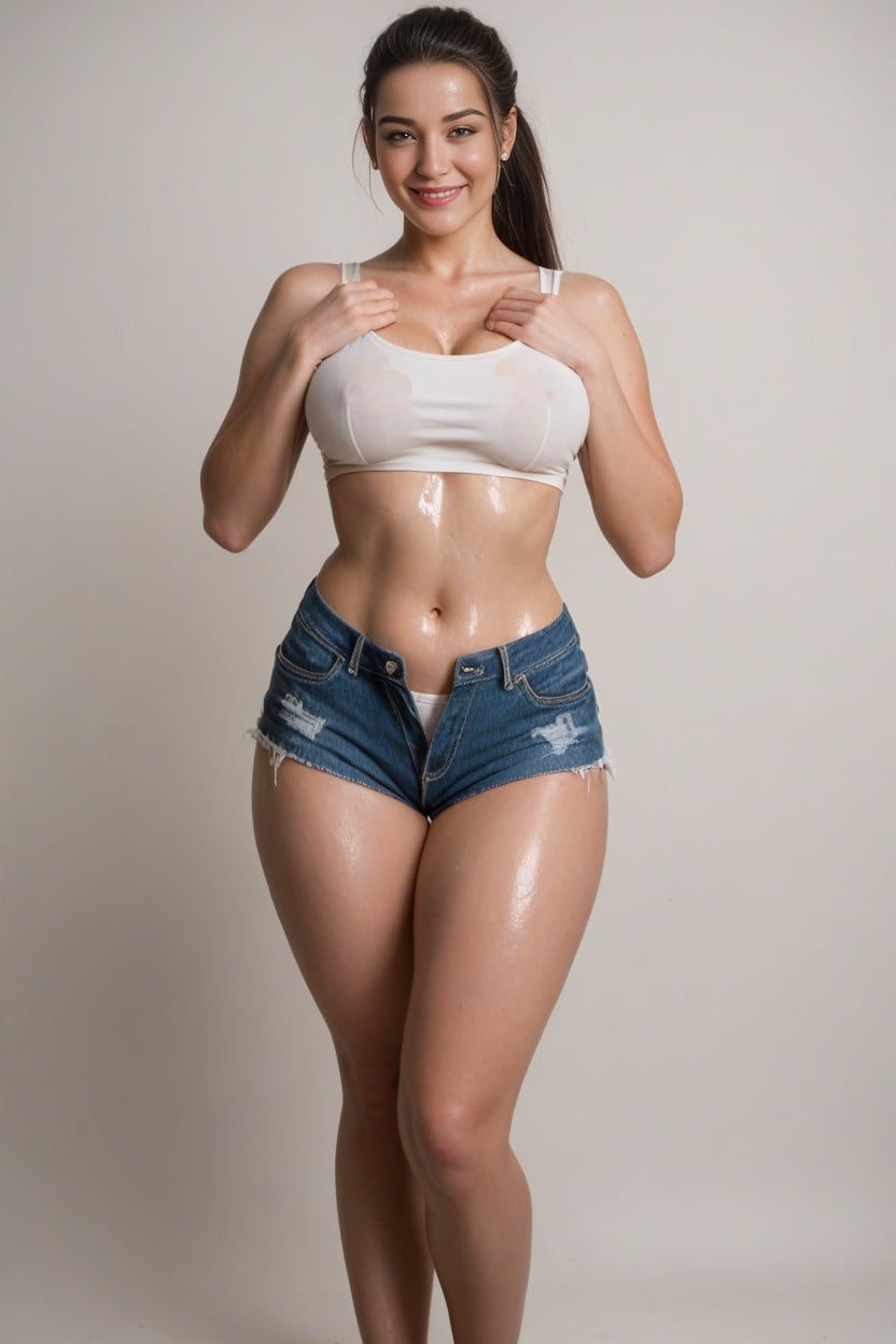 Pale Skin, Excessive Freckles On Body And Face, Model AI Porn