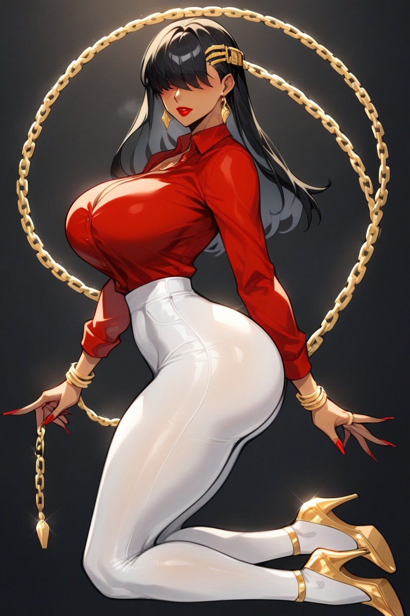 Thicc, Full Body Picture, 黑色AI黄片