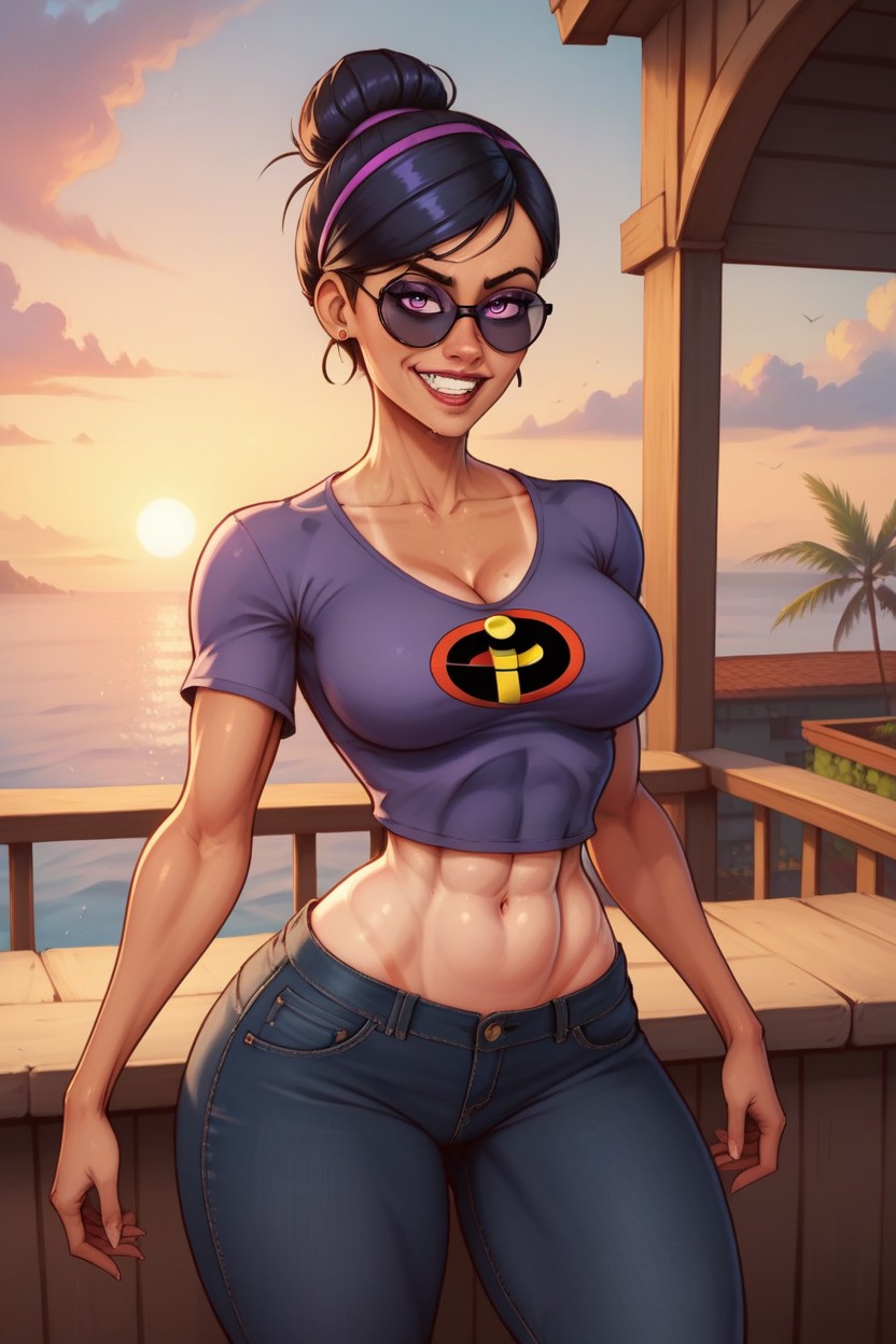Lean Fit Body, Perfect Skin Complexion, Huge Onion Butt AI Porn