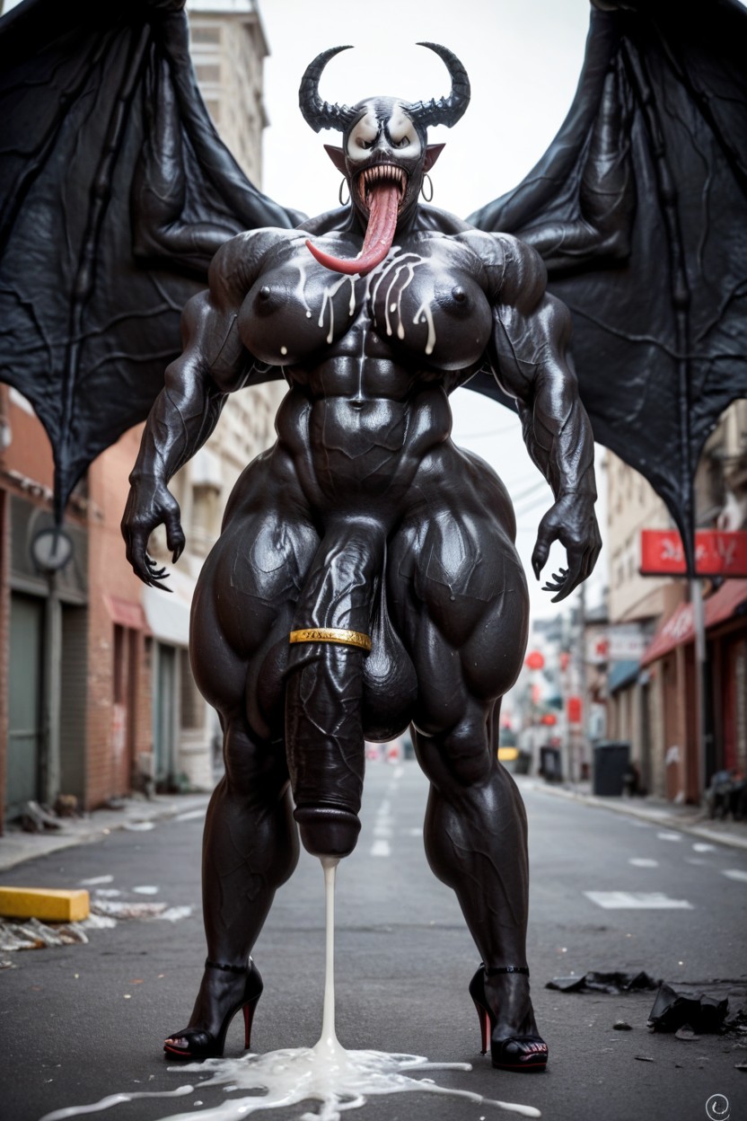 Big Claws, After Sex, Black Skin Shemale AI Porn