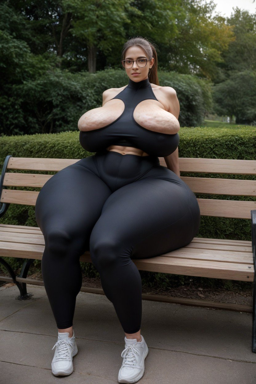 Abs, Huge Hyper Ass, Resting On A Stone Bench In The ParkAI黄片