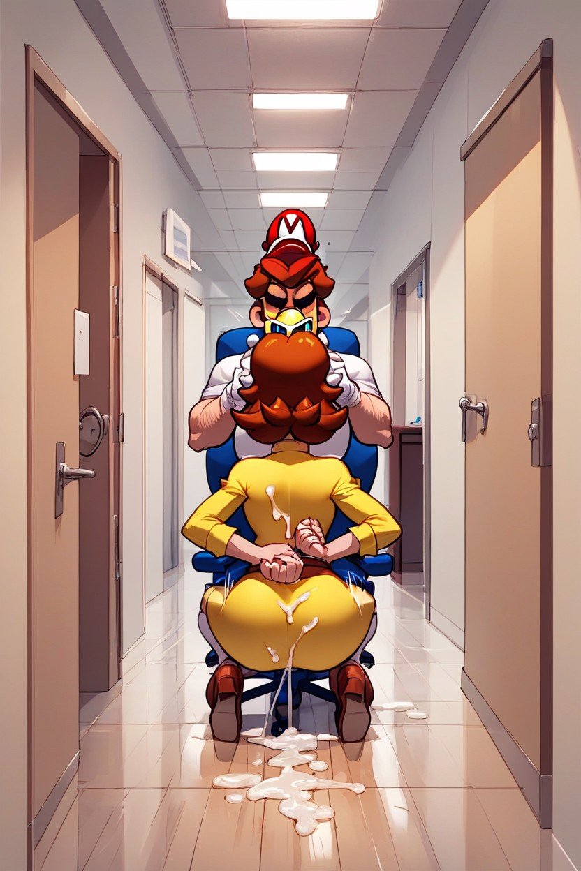 Hand On Daisy's Head, Daisy, Daisy From Super Mario Furry AI Porn