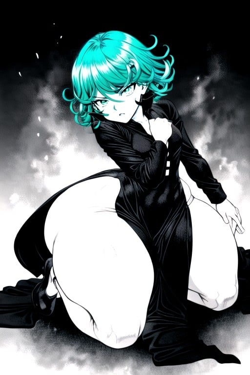 Black & White Manga, Apertando Seios, Bunda Extremamente Grande Travesti IA Pornô