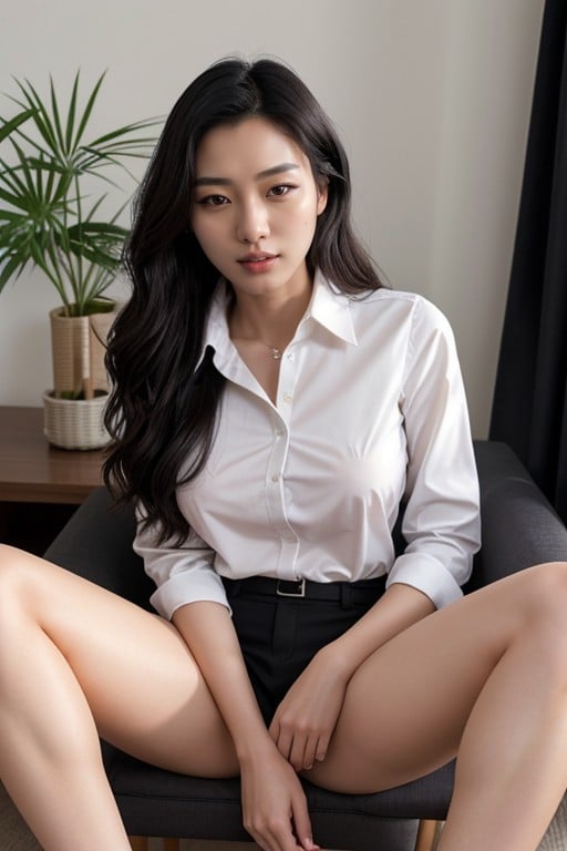 Orgasmo, Luz Suave, Coreana Pornografia de IA