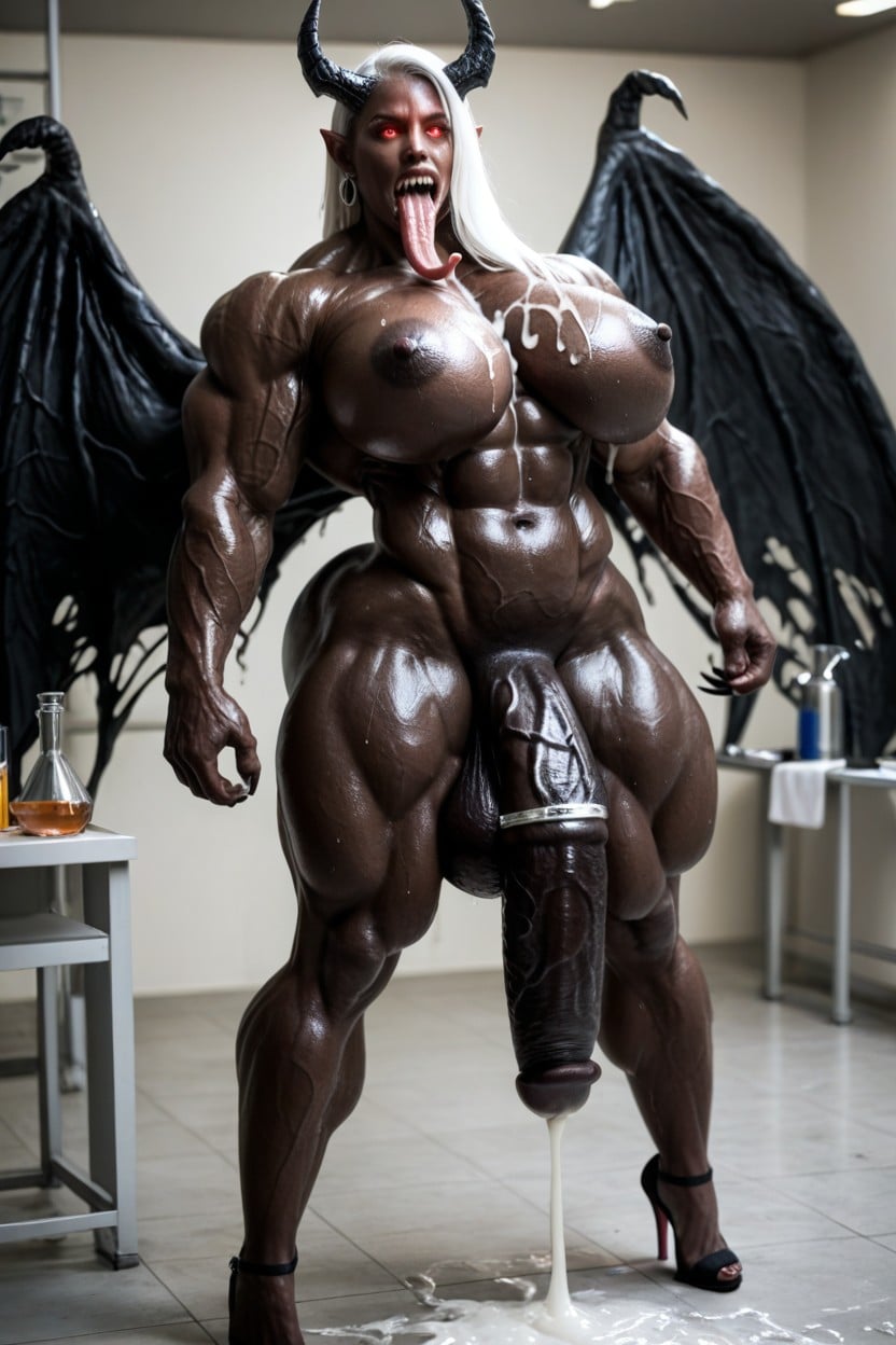 Shocked Impression, Gigantic Black Pony Cock, Laboratory Porno shemale IA