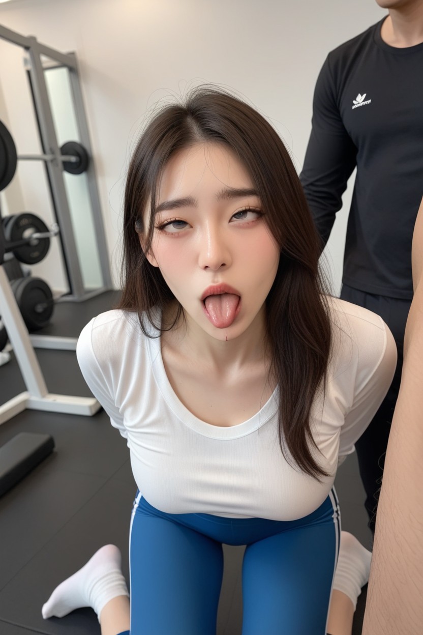 In The Gym, 正面図, Korean InstagramファーリーAIポルノ