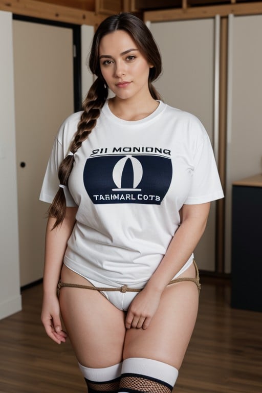 Camiseta Gráfica, Gorda, ShibariPorno AI