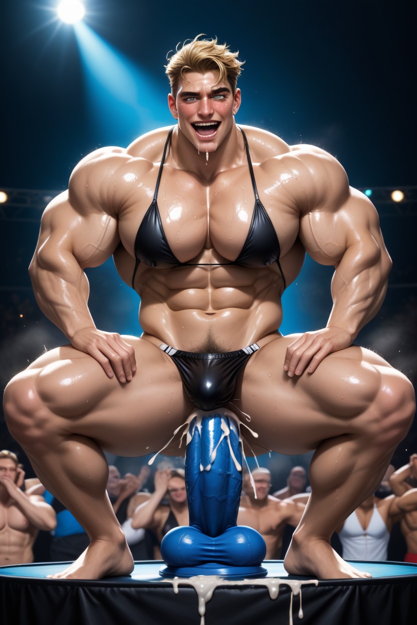 20s, Side View, On Stage AI Gay Porn