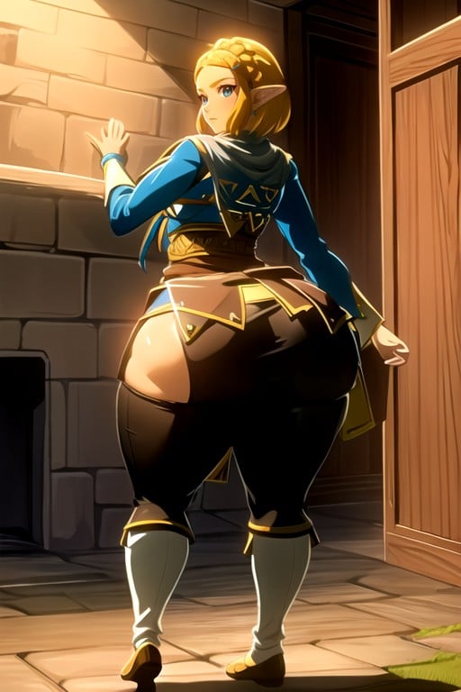 Vue Arrière, Tir À La Taille, Zelda (the Legend Of Zelda)Porno IA