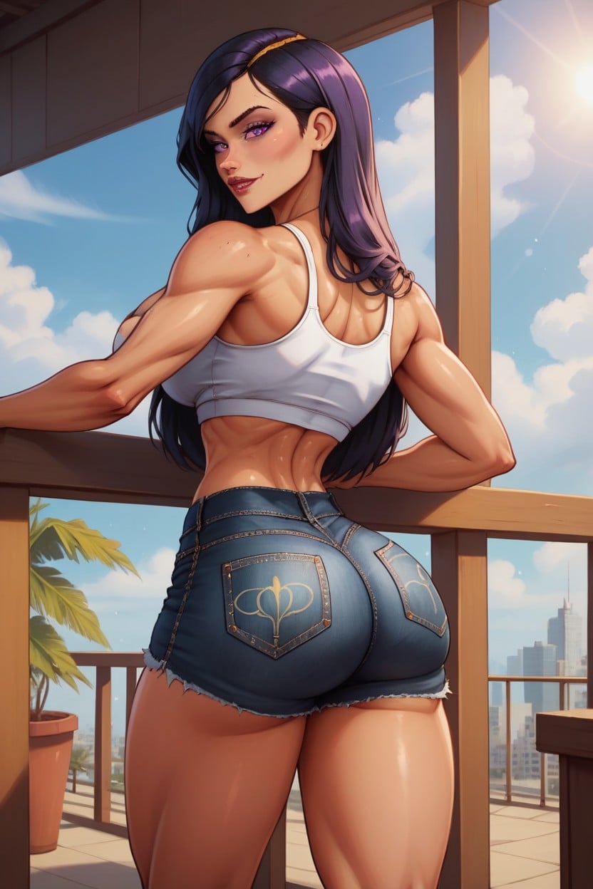 Highly Detailed Skin, Cleavage, Huge Onion Butt AI Porn