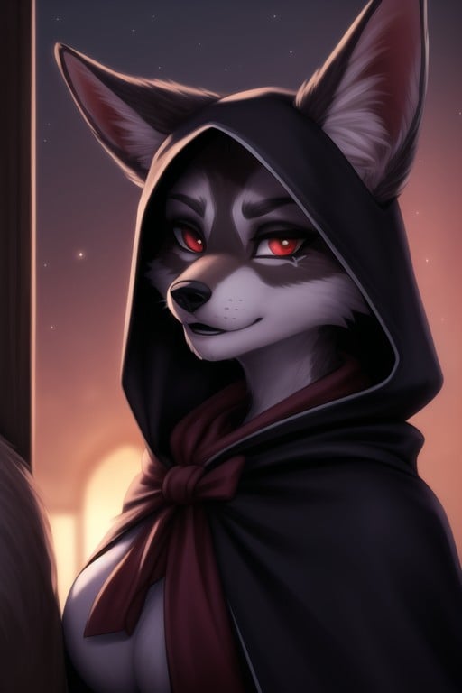 Vampire, Red Eyes, Wolf Furry AI Porn